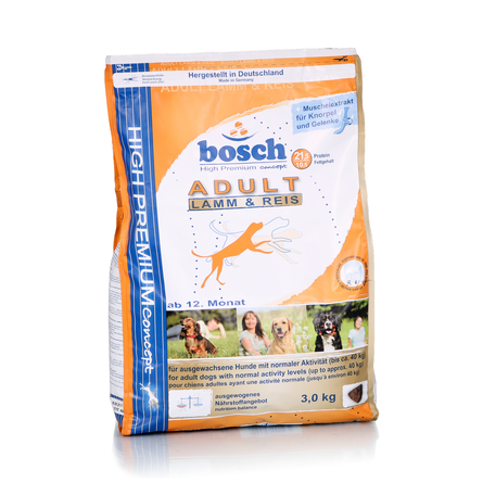 Bosch Adult Lamm & Reis Сухой корм для взрослых собак всех пород с чувствительным пищеварением (с ягненком и рисом) – интернет-магазин Ле’Муррр