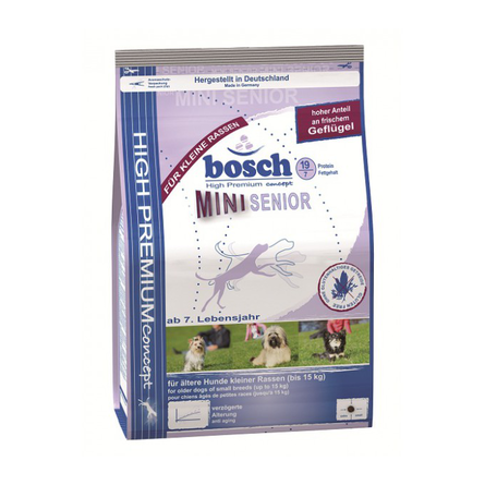 Bosch Mini Senior Сухой корм для пожилых собак мелких пород (с птицей) – интернет-магазин Ле’Муррр